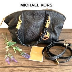 Michael Kors Black Leather Purse Handbag